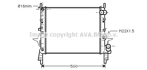 AVA QUALITY COOLING Radiators, Motora dzesēšanas sistēma RT2158